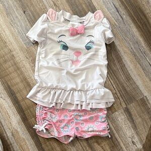 Disney Aristocats Marie 2 piece bathing suit - White and Pink